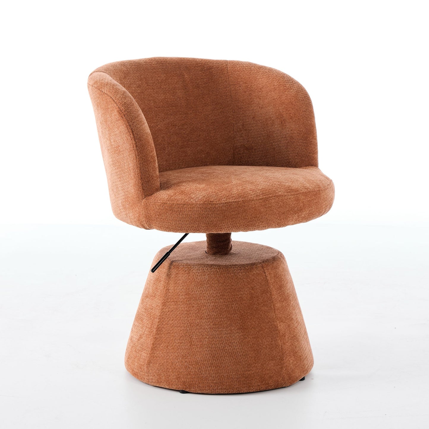 Adjustable Height Swivel Bar Stool - Terracotta Chenille Dining Chair