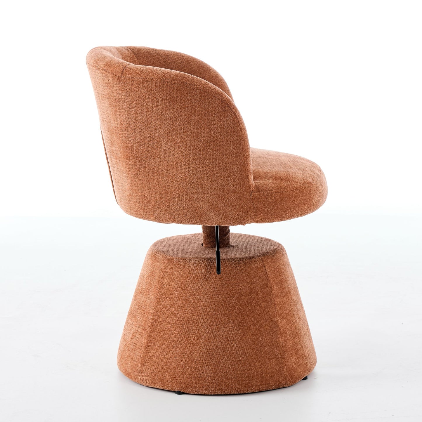 Adjustable Height Swivel Bar Stool - Terracotta Chenille Dining Chair
