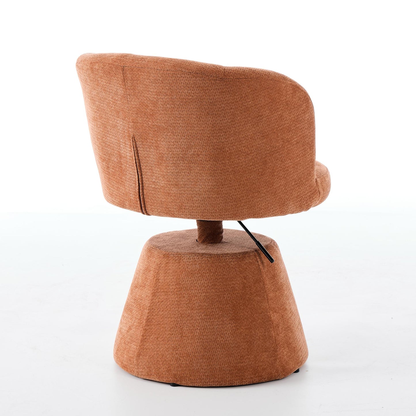 Adjustable Height Swivel Bar Stool - Terracotta Chenille Dining Chair