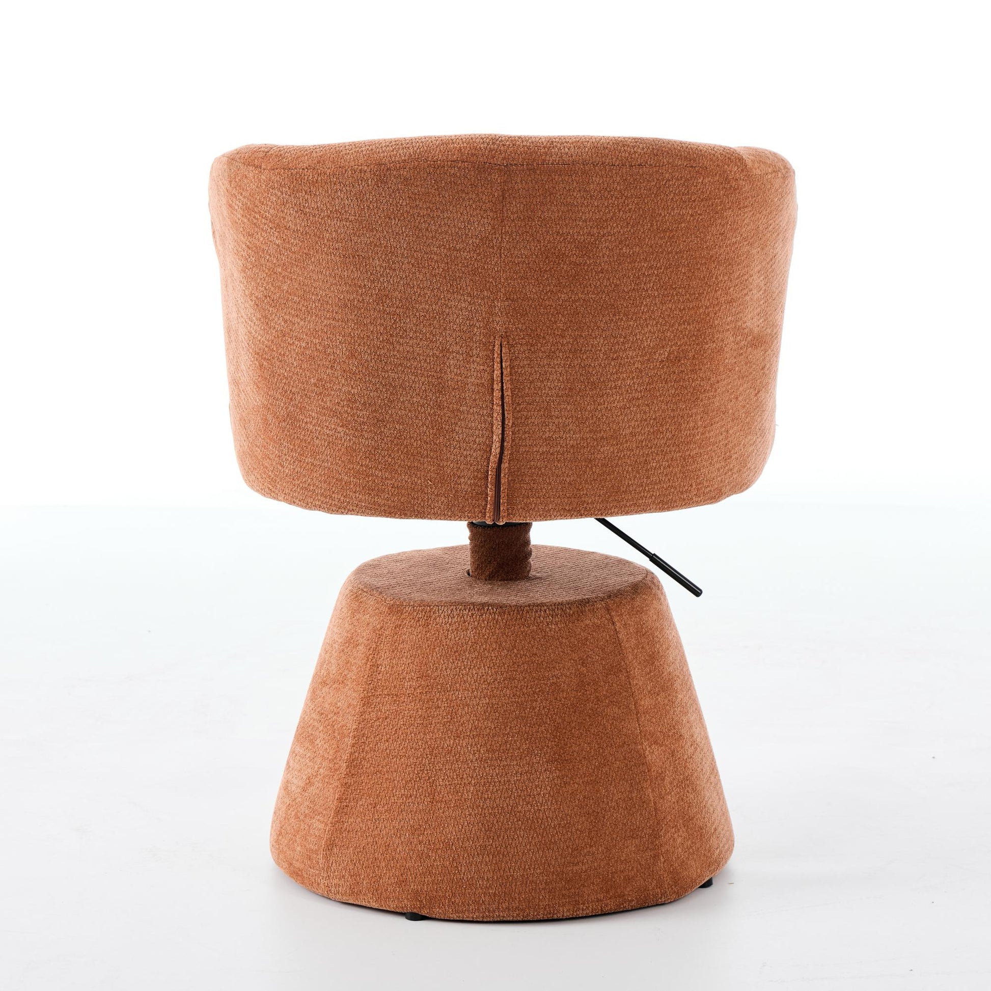 Adjustable Height Swivel Bar Stool - Terracotta Chenille Dining Chair