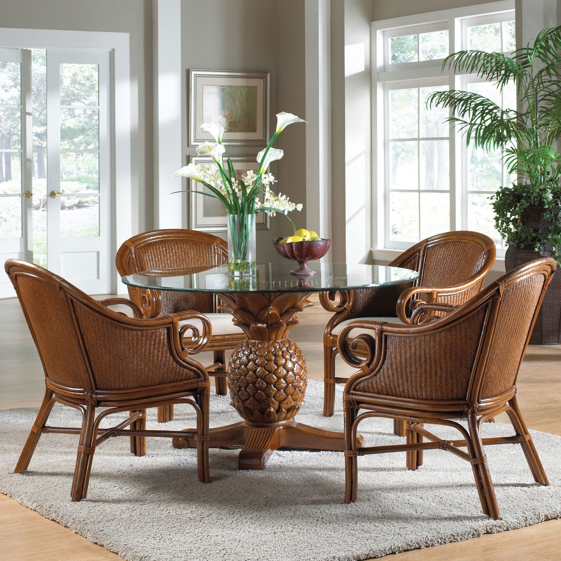 Round Glass Dining Table Top 18.11 inch Transparent Surface