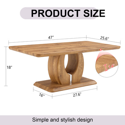 Wood Dining Table - 47" Rectangle MDF Desk