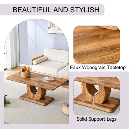 Wood Dining Table - 47" Rectangle MDF Desk
