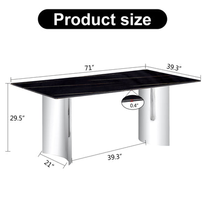 Black Glass Dining Table: Modern Kitchen and Dining Room Centerpiece