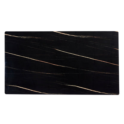 Black Glass Dining Table: Modern Kitchen and Dining Room Centerpiece