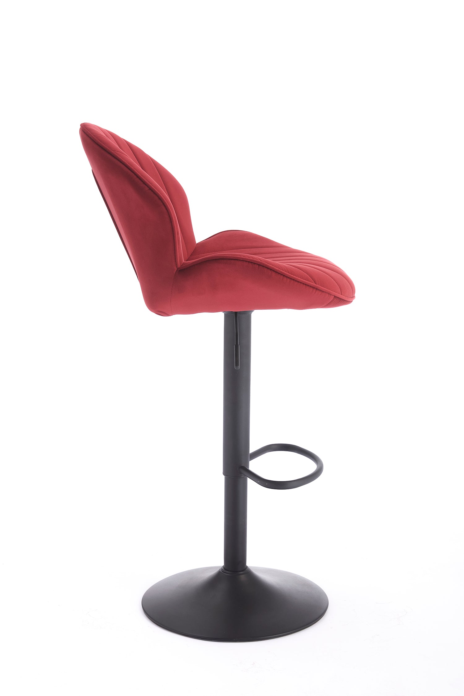 Red Fabric Bar Stools Set of 2 for Kitchen and Dining Room Seating