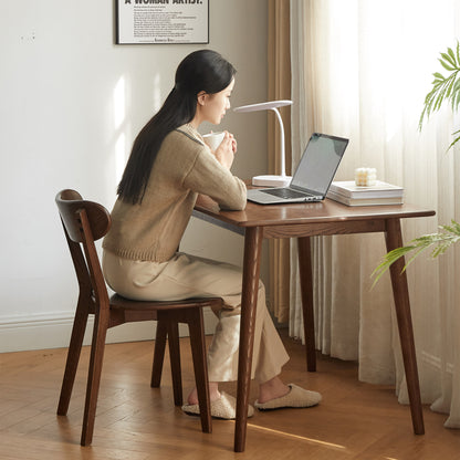 Walnut Solid Wood Dining Chairs - 4 Seater