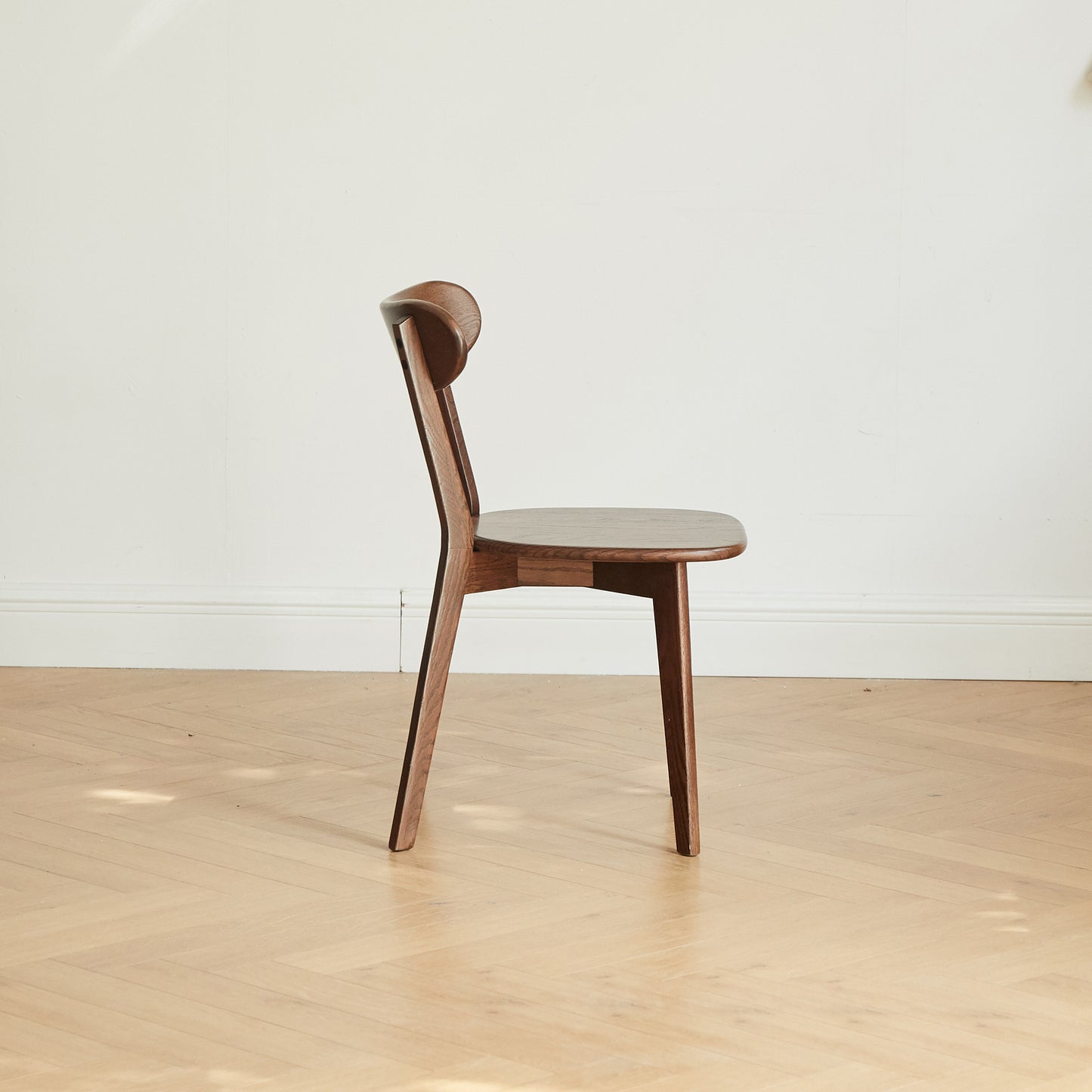 Walnut Solid Wood Dining Chairs - 4 Seater