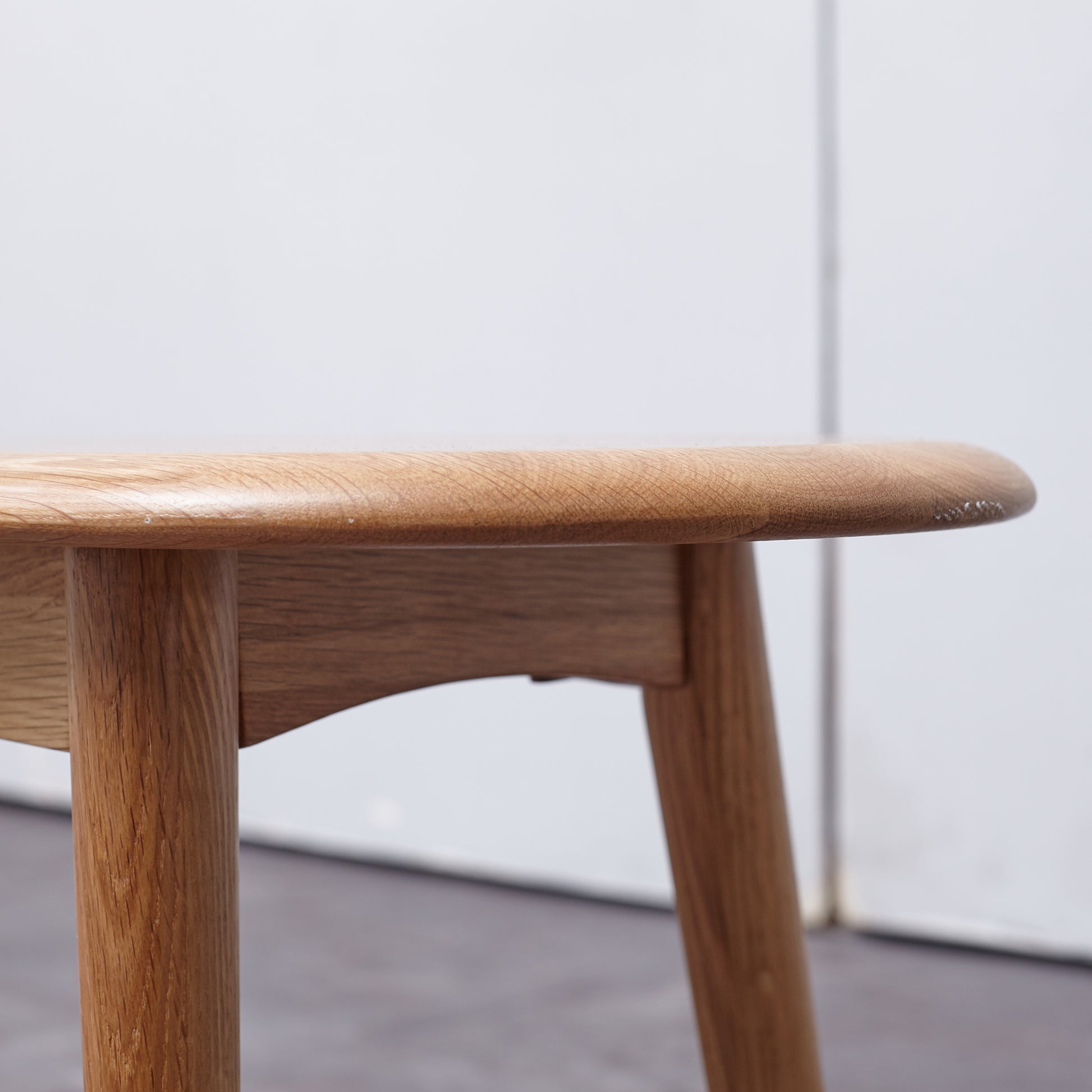 Solid Oak Wood Dining Bench - Half Round Design