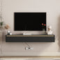 Floating TV Stand, Wall Mounted TV Shelf with Led Lights & Power Outlet,High  TV Cabinet for Black tv Stands for Living Room