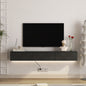 Floating TV Stand Wall Mounted with 16 Color LEDs,67" Modern TV Stand, Floating TV Cabinet Entertainment Center for 55 60 65 Inch TV,Black