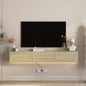 Floating TV Stand, Wall Mounted TV Shelf with Led Lights & Power Outlet,High Gloss TV Cabinet for Wood tv Stands for Living Room