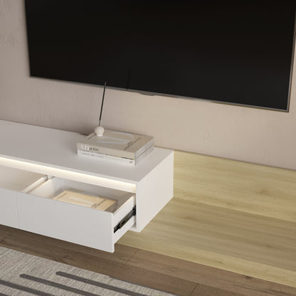 Small White MDF TV Stand with Storage