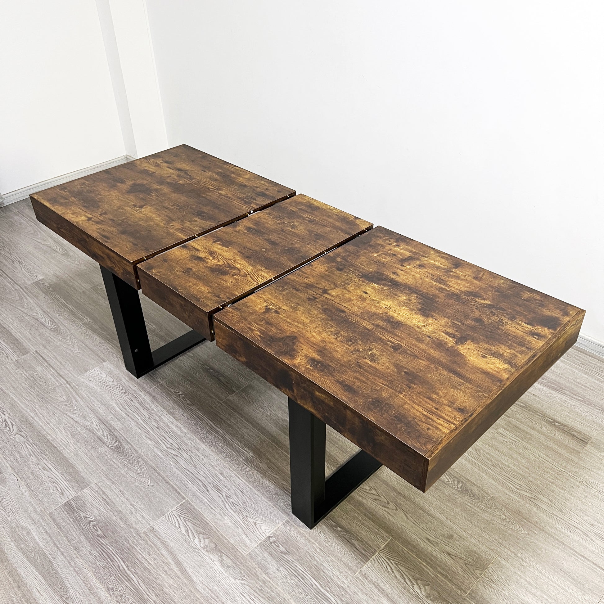 Expandable Dining Table - 6 8 10 Person Wooden Table