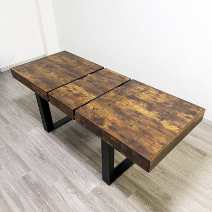 Expandable Dining Table - 6 8 10 Person Wooden Table