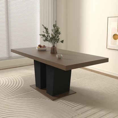 Large 10 Person Extendable Dining Table - Beige Brown