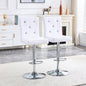 A set of 2 white vintage crocodile leather lift chairs, featuring crystal clasp design and synthetic leather design, adding a touch of elegance and mystery to the dining area