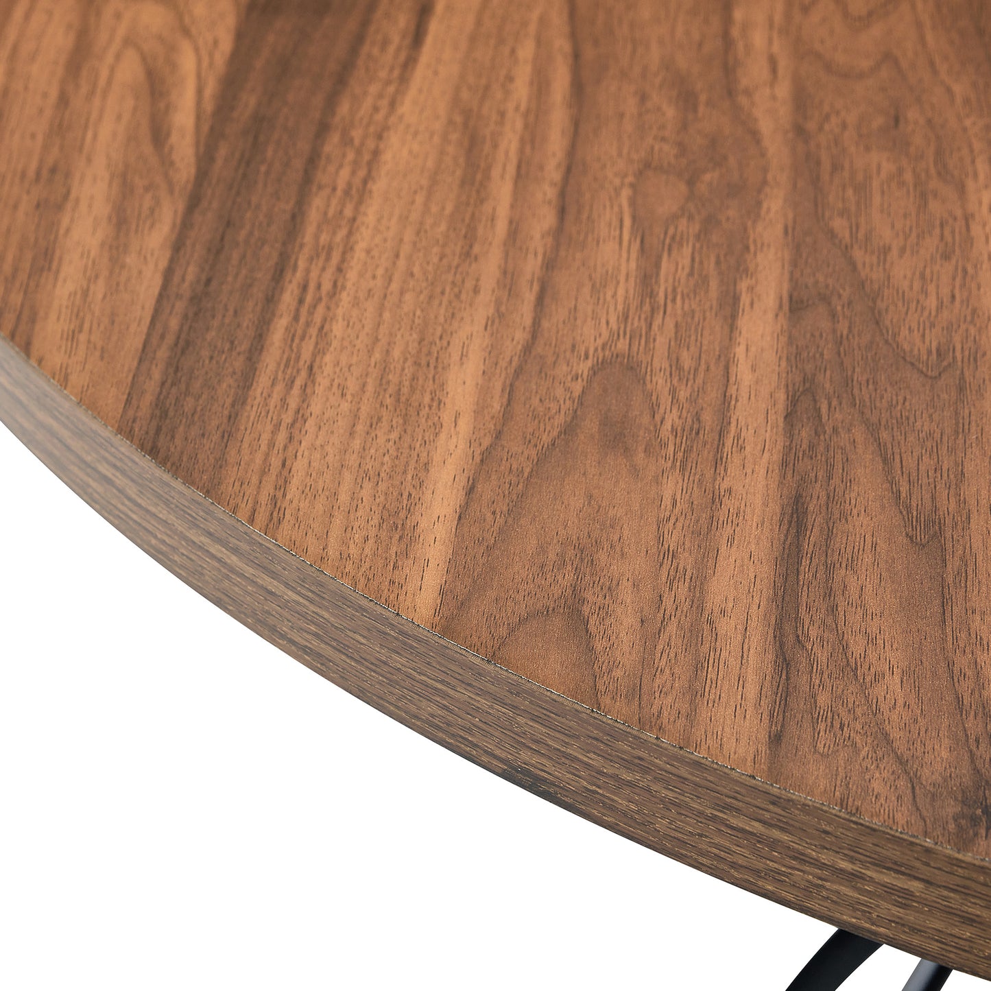 Modern Industrial Dining Table - 47.3" Round Black Metal Frame