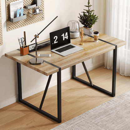 Rustic Brown Wood Dining Table - 6 Person Capacity