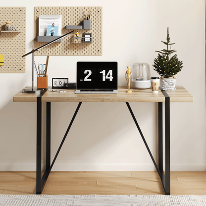 Rustic Brown Wood Dining Table - 6 Person Capacity