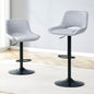 Modern Swivel Adjustable Bar Stools Set - 2 Pack, Light Gray Linen Fabric, Holds Up to 250 lbs, Suitable for Home Bars and Kitchen Islands.
