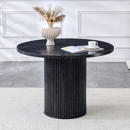 42 Inch Black Dining Table with Storage