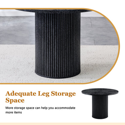 42 Inch Black Dining Table with Storage