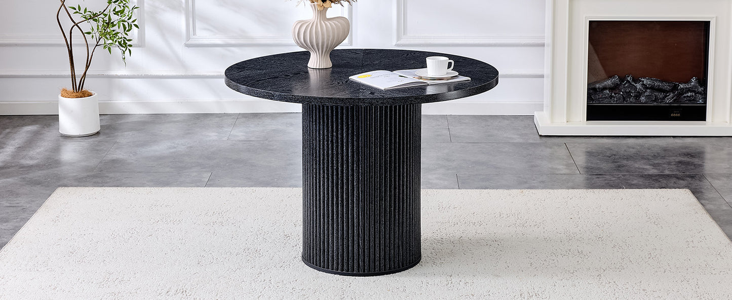 42 Inch Black Dining Table with Storage