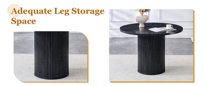 42 Inch Black Dining Table with Storage