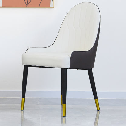 Modern Dark Brown Dining Chairs - Set of 2 PU Leather