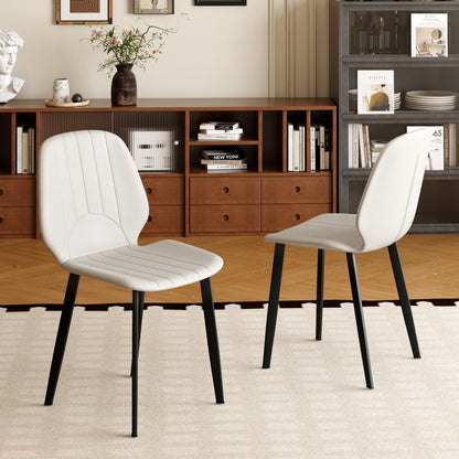 Modern Gray PU Dining Chair for Dining Room Seating