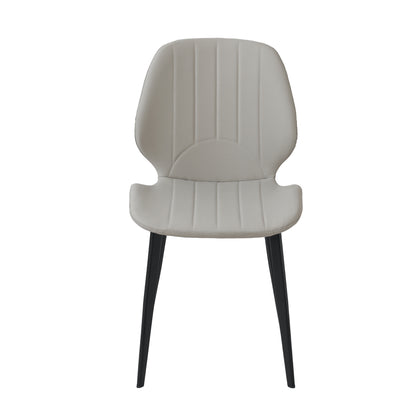 Modern Gray PU Dining Chair for Dining Room Seating