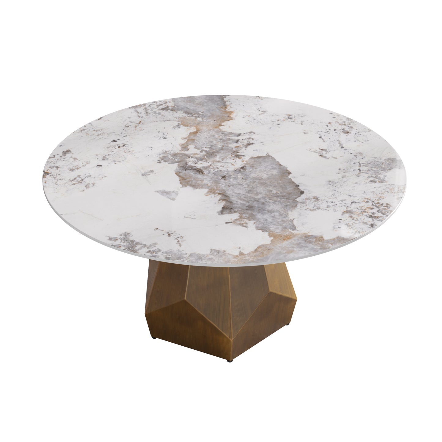 Round Sintered Stone Dining Table - Seats 8 White