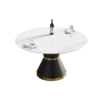 Round Sintered Stone Dining Table - 6 Person Capacity