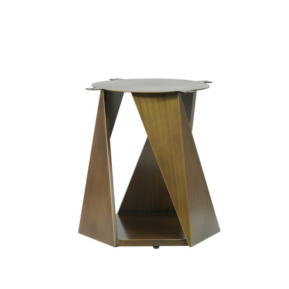 Round Bronze White Dining Table - 59" Modern Style
