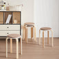 Set of 4 Stackable Stools, Round Backless Chairs for Dining Room, Kitchen, Classroom(Coffee color)