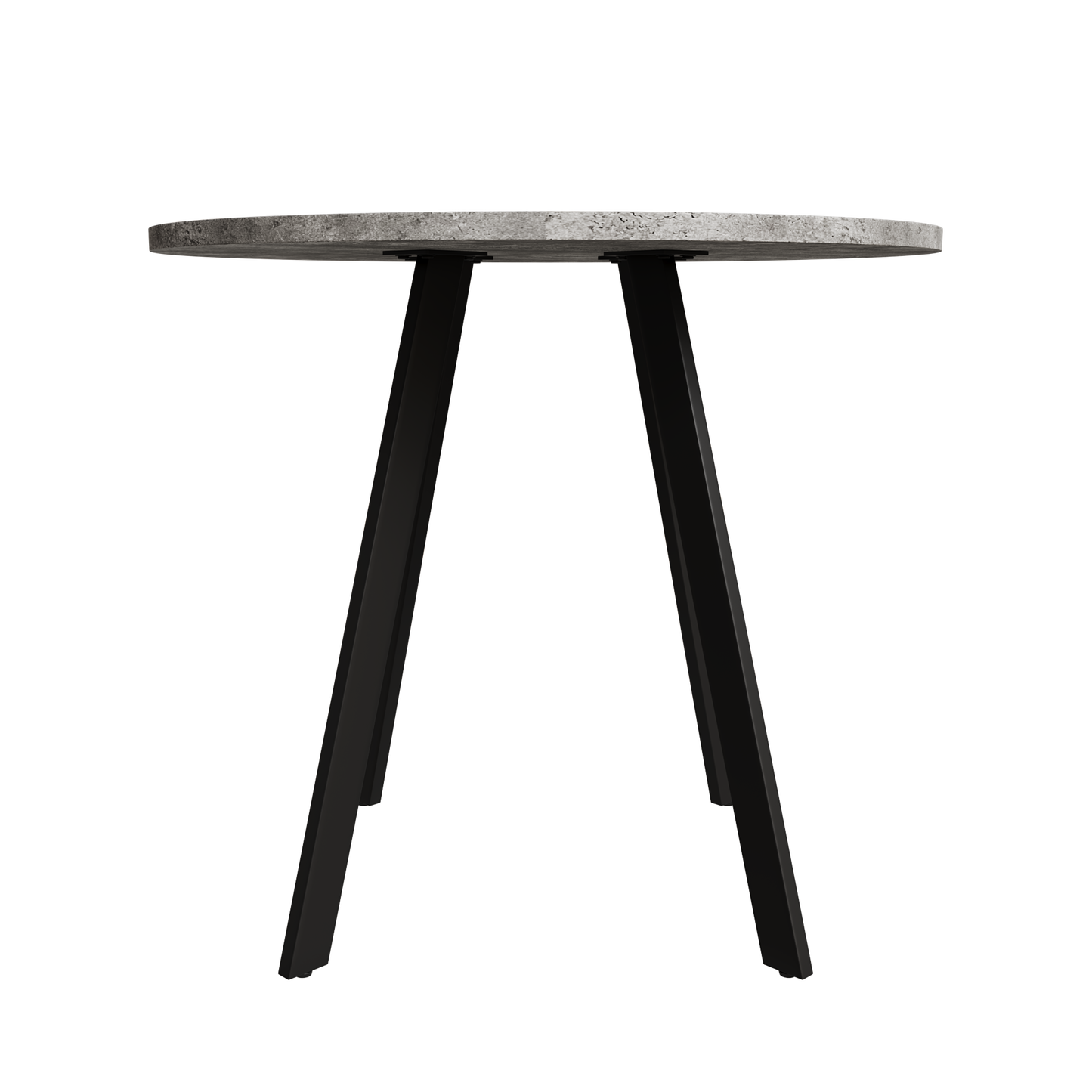 Gray Cement Circle Dining Table - 33.5" Modern