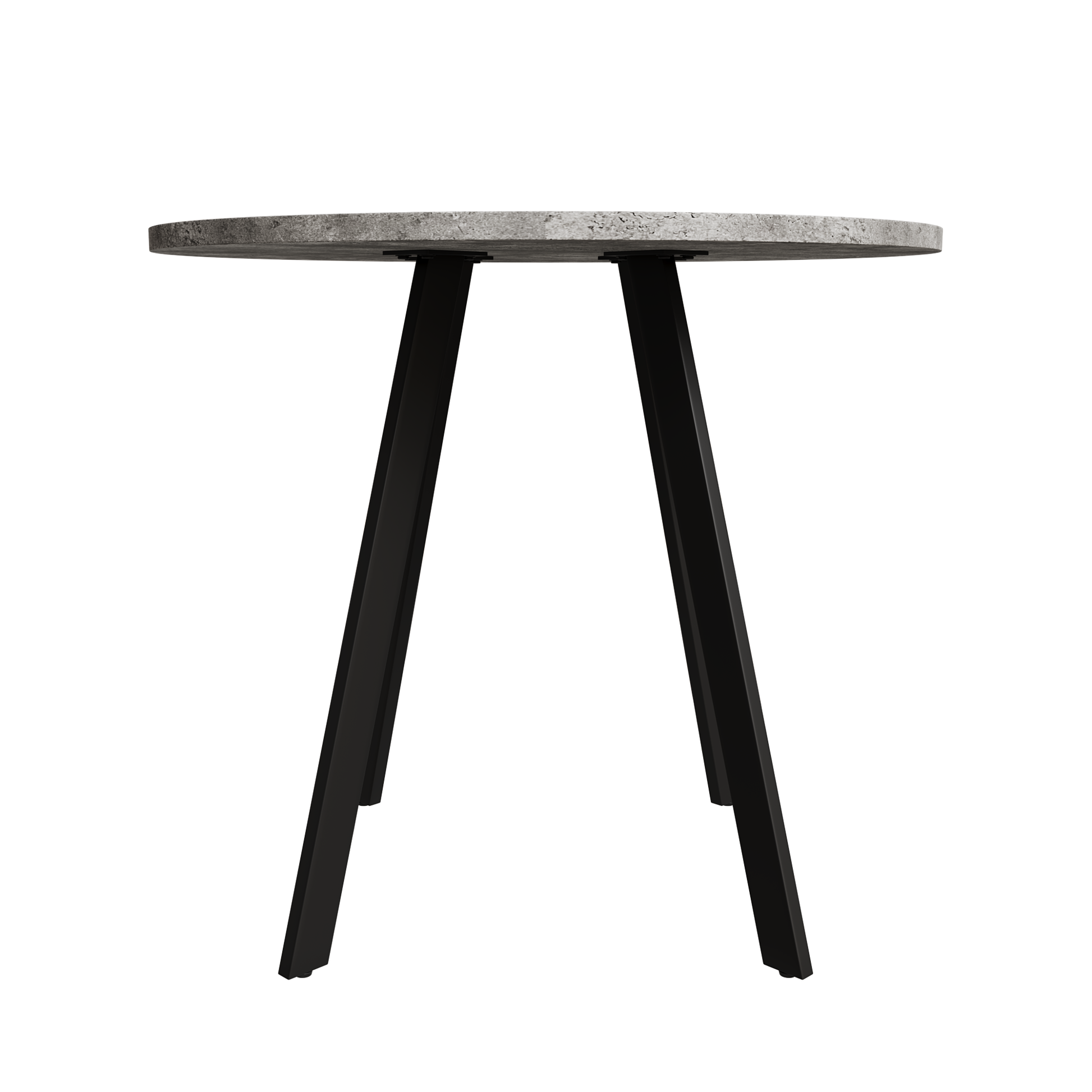 Gray Cement Circle Dining Table - 33.5" Modern