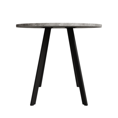 Gray Cement Circle Dining Table - 33.5" Modern