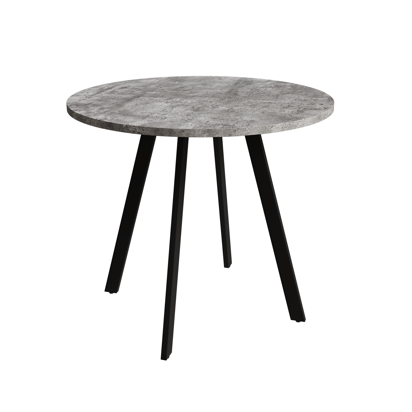 Gray Cement Circle Dining Table - 33.5" Modern