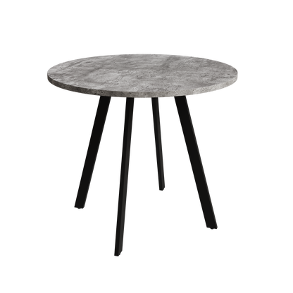 Gray Cement Circle Dining Table - 33.5" Modern