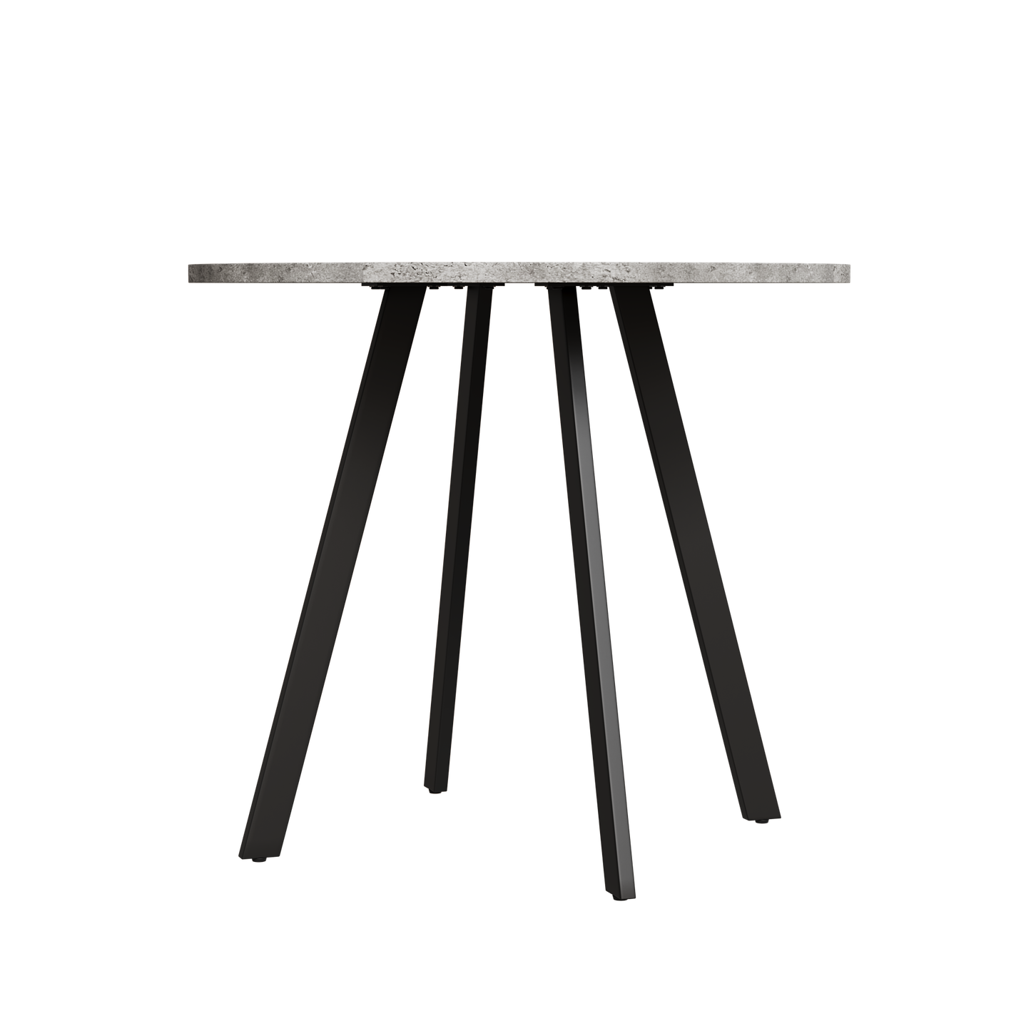 Gray Cement Circle Dining Table - 33.5" Modern