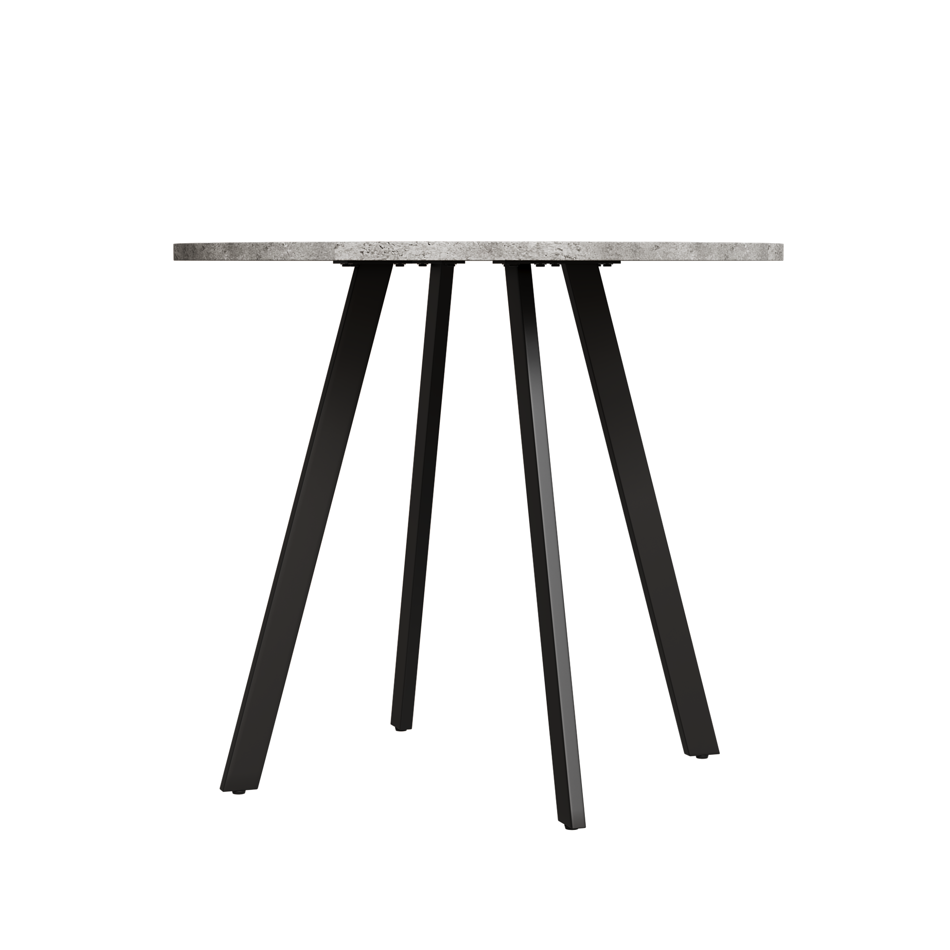 Gray Cement Circle Dining Table - 33.5" Modern