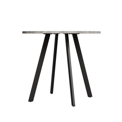 Gray Cement Circle Dining Table - 33.5" Modern