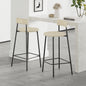 Counter Stools Set of 2 Handwoven Paper Rope Bar Stools Boho Round Dining Pub Chairs for Kitchen (Black & Creamy White)