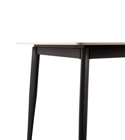 White and Black Sintered Stone Dining Table for Kitchen Storage