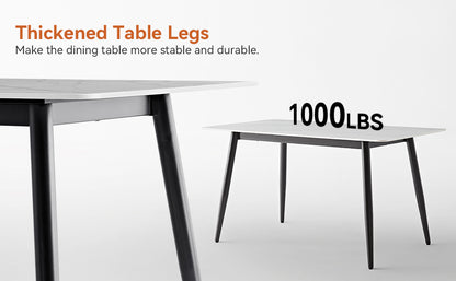 Modern Ceramic Dining Table with Iron Base for Kitchen Storage