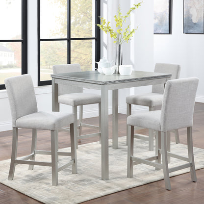Modern Square Dining Table, Counter Height for Kitchen or Dining Room