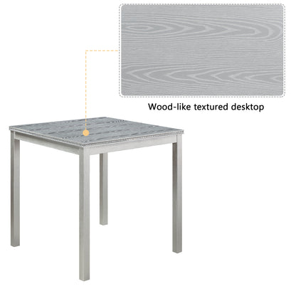 Modern Square Dining Table, Counter Height for Kitchen or Dining Room