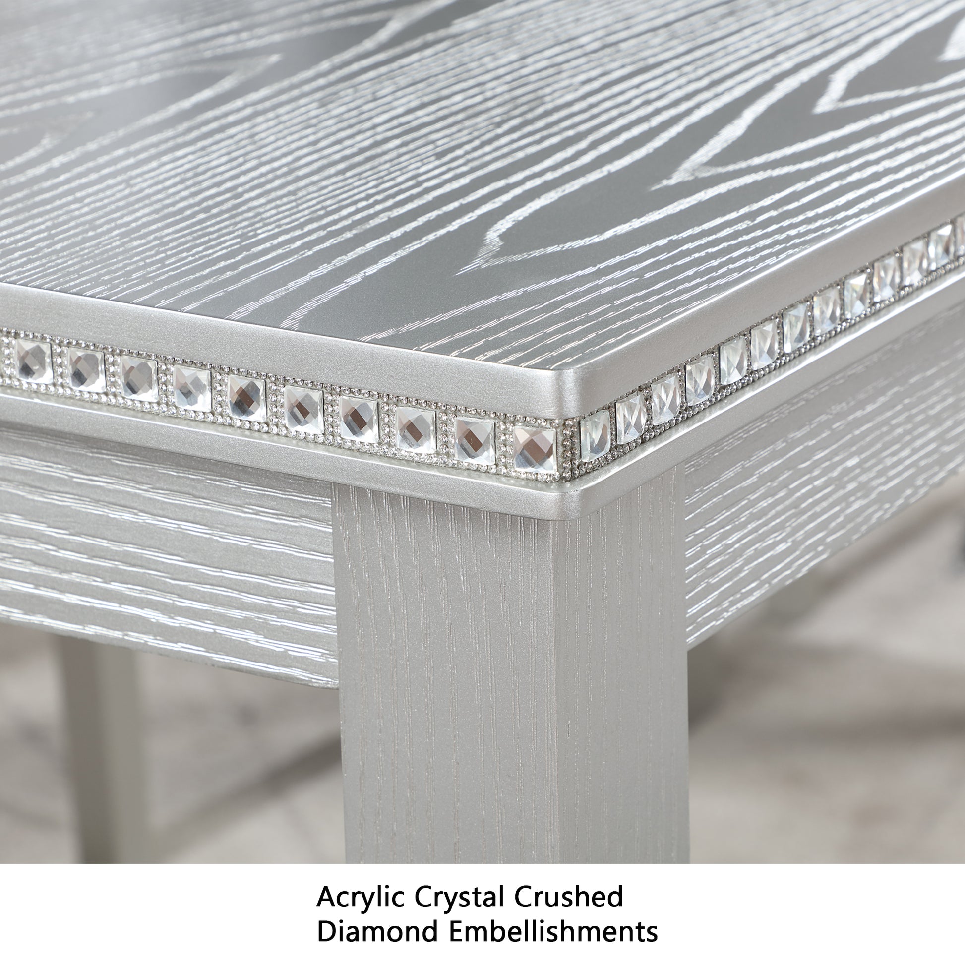 Modern Square Dining Table, Counter Height for Kitchen or Dining Room
